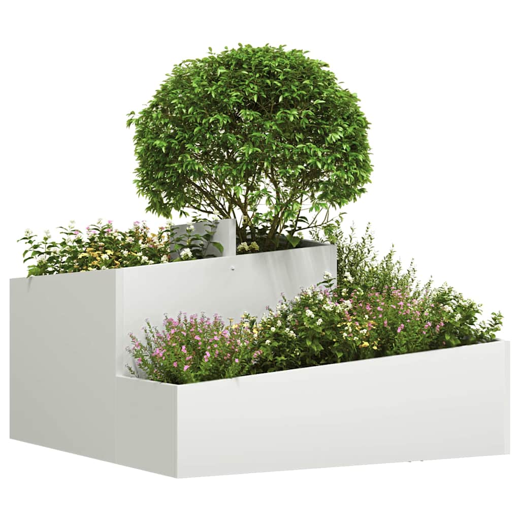 Vaso da giardino Bianco 80 x 80 x 50 cm
