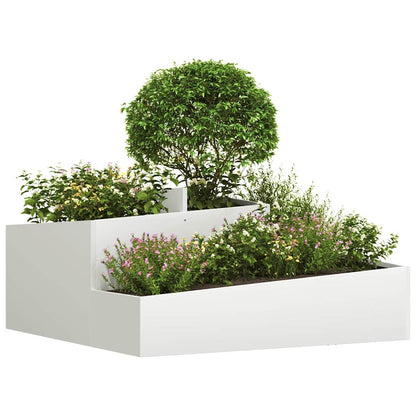 Vaso da giardino Bianco 100 x 100 x 50 cm