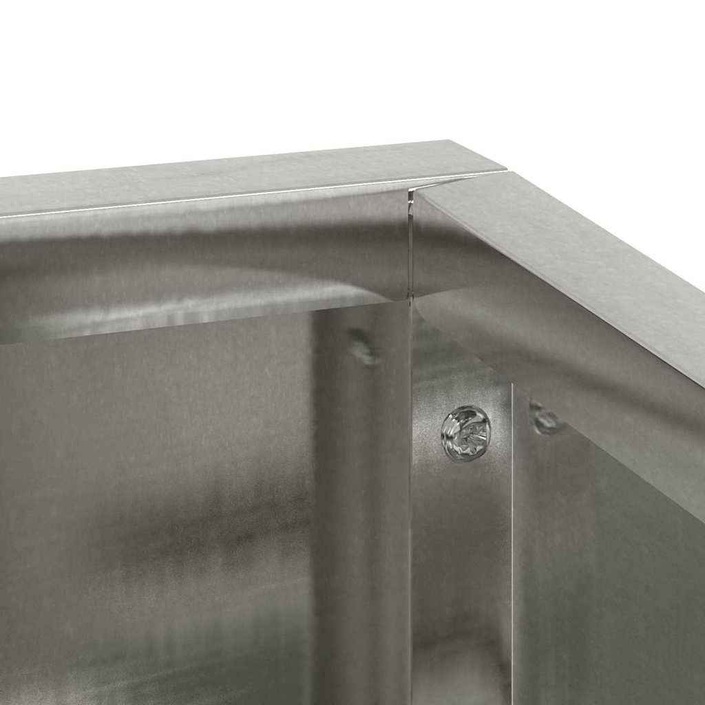 Vaso da giardino Argento 100 x 100 x 50 cm Acciaio inossidabile