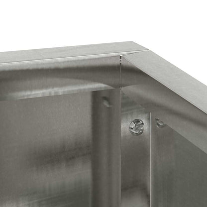 Vaso da giardino Argento 100 x 100 x 50 cm Acciaio inossidabile