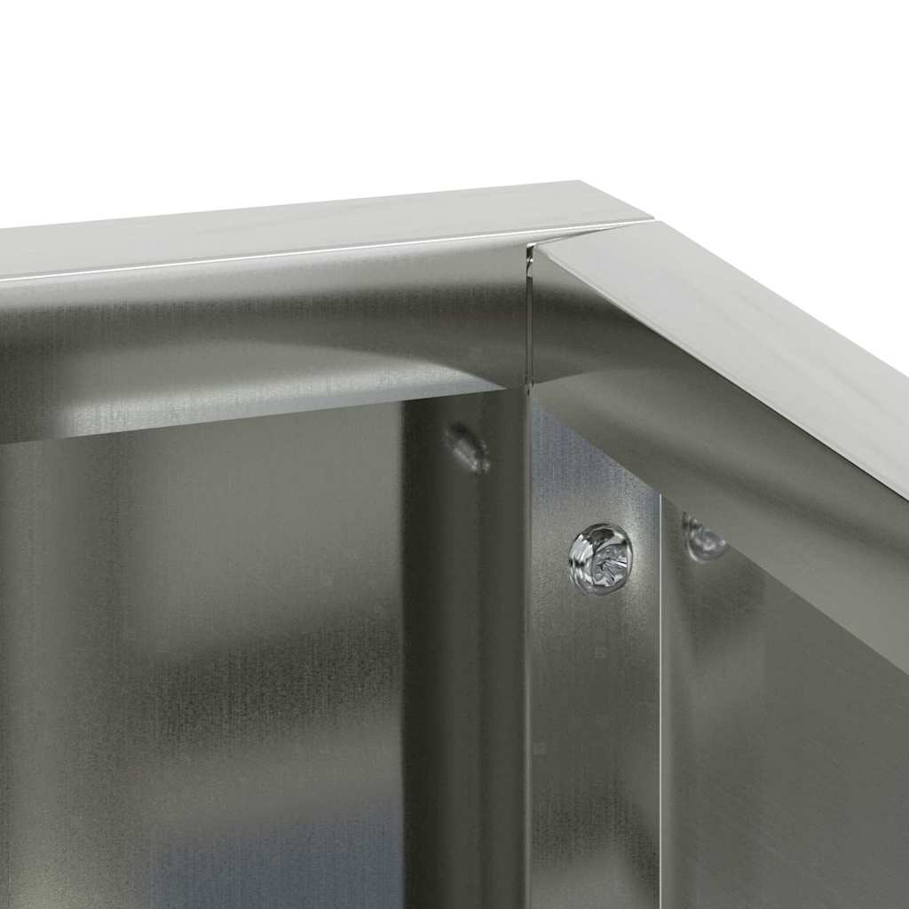 Vaso da giardino Argento 100 x 100 x 50 cm Acciaio zincato