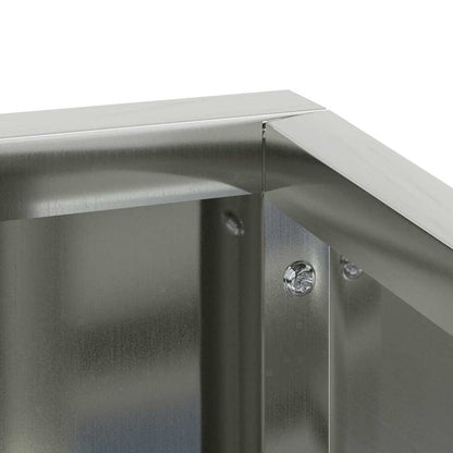 Vaso da giardino Argento 100 x 100 x 50 cm Acciaio zincato