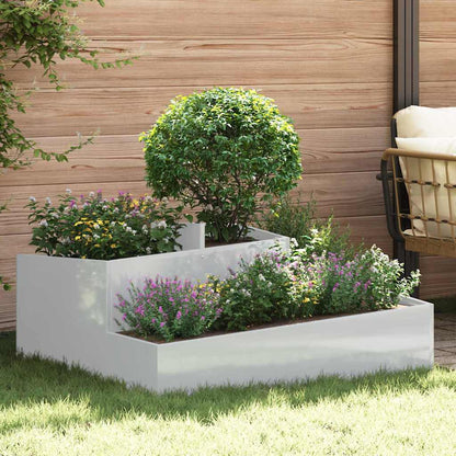 Vaso da giardino Argento 100 x 100 x 50 cm Acciaio zincato