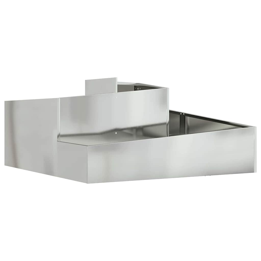 Vaso da giardino Argento 100 x 100 x 50 cm Acciaio zincato