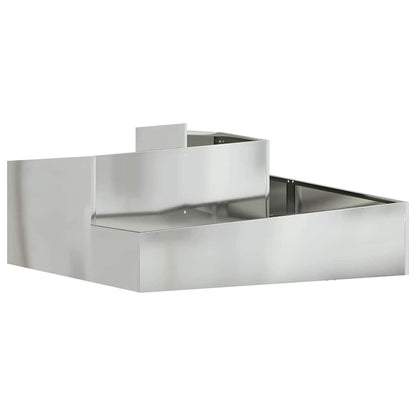 Vaso da giardino Argento 100 x 100 x 50 cm Acciaio zincato