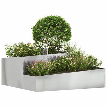 Vaso da giardino Argento 100 x 100 x 50 cm Acciaio zincato