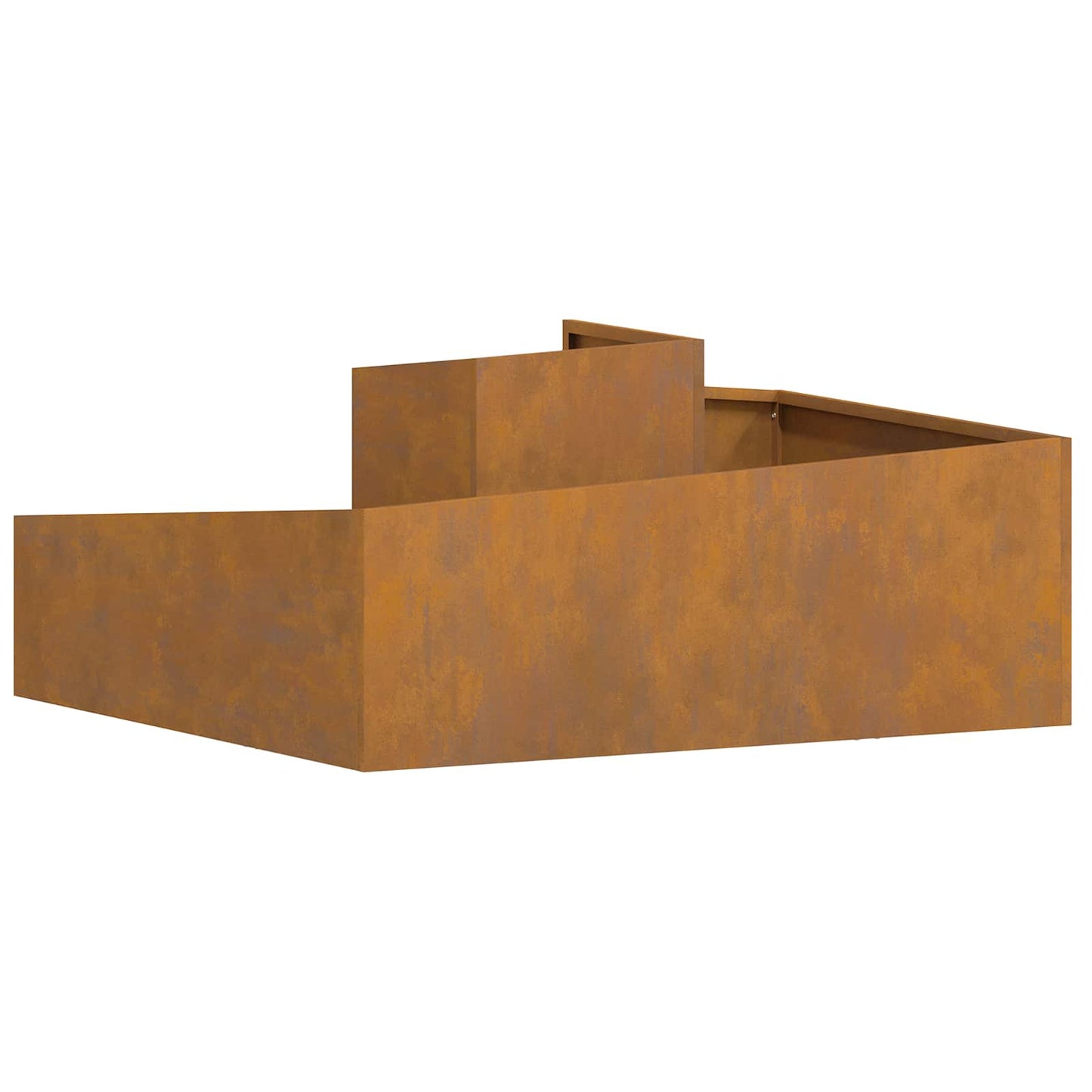 Vaso da giardino Marrone 100 x 100 x 50 cm Acciaio CorTen