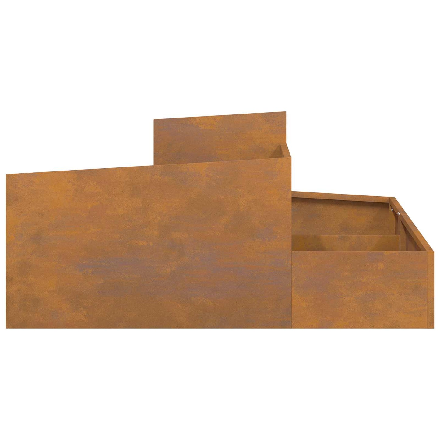 Vaso da giardino Marrone 100 x 100 x 50 cm Acciaio CorTen