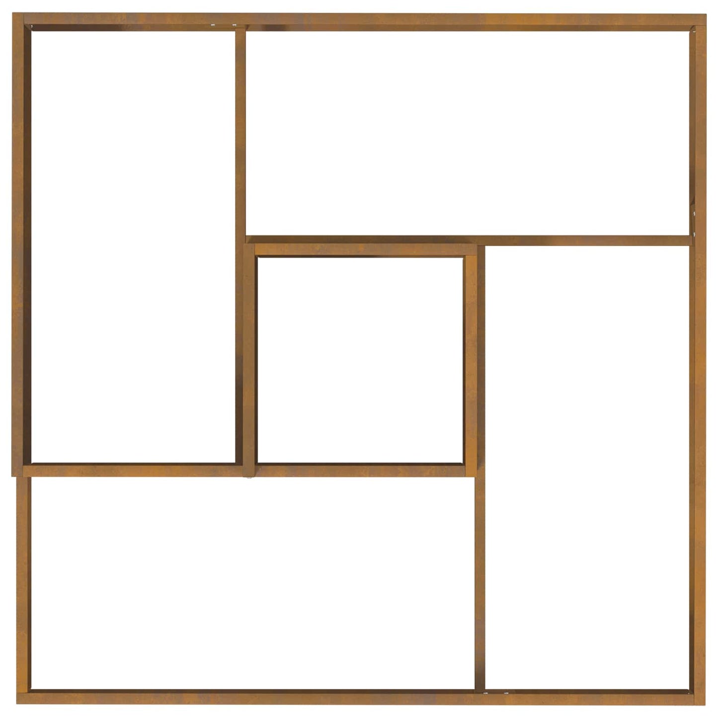 Vaso da giardino Marrone 100 x 100 x 50 cm Acciaio CorTen