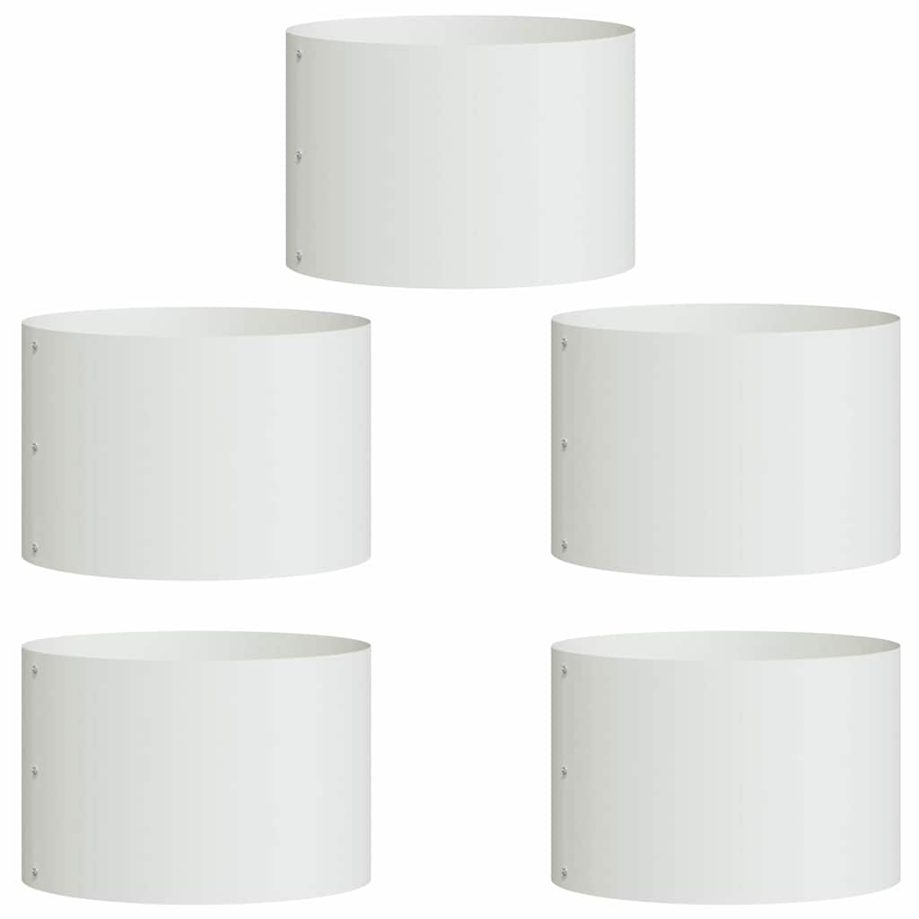 Vaso da giardino 5 pcs Bianco 30 x 30 x 20 cm