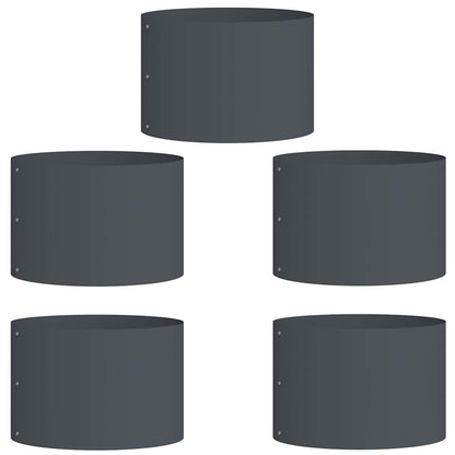 Vaso da giardino 5 pcs Antracite 30 x 30 x 20 cm