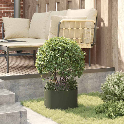 Vaso da giardino 5 pcs Verde oliva 30 x 30 x 20 cm