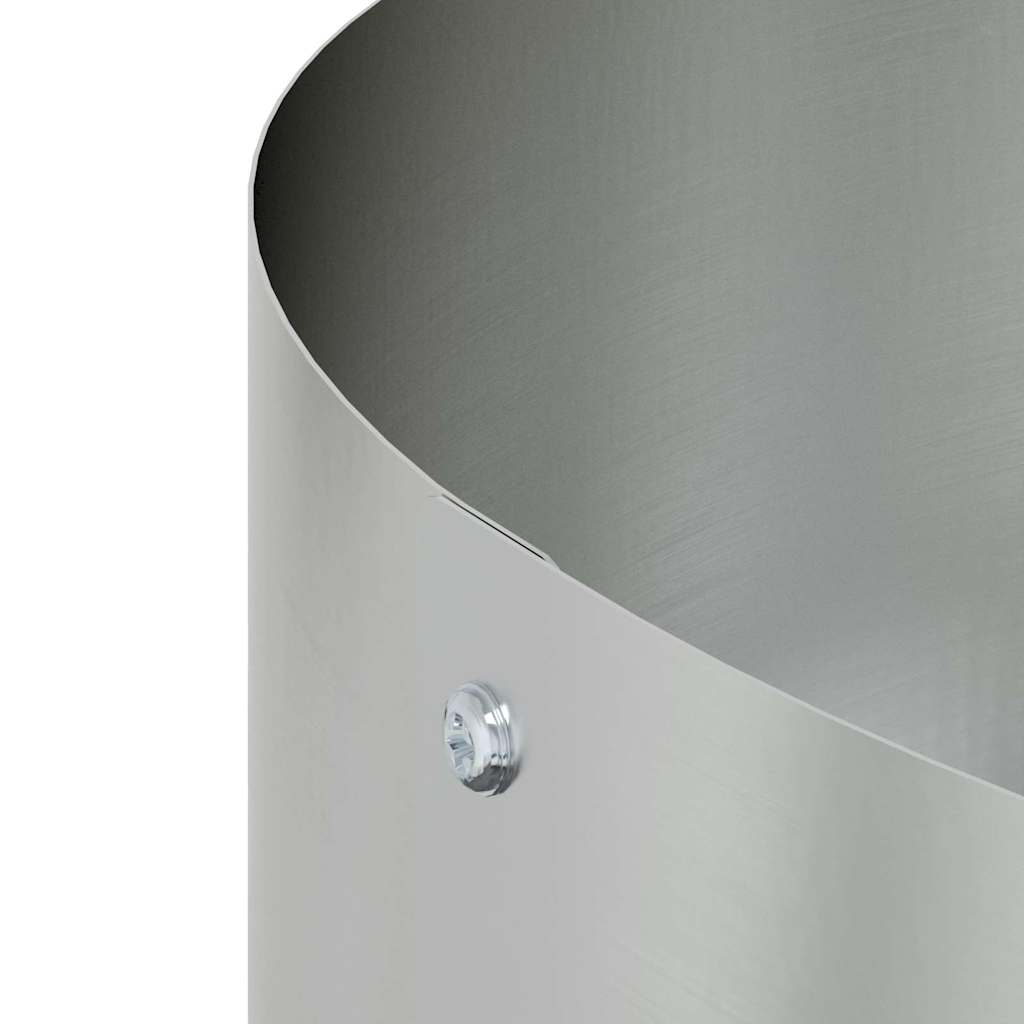 Vaso da giardino 5 pcs Argento 30 x 30 x 20 cm Acciaio zincato