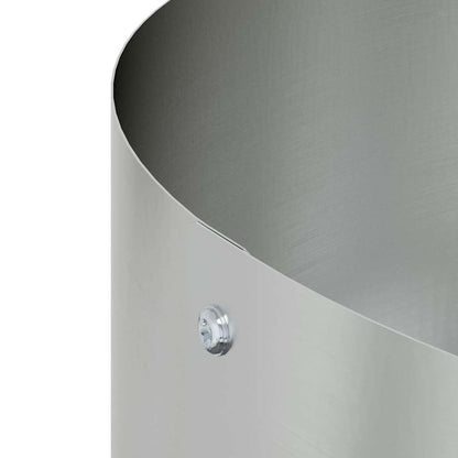 Vaso da giardino 5 pcs Argento 30 x 30 x 20 cm Acciaio zincato