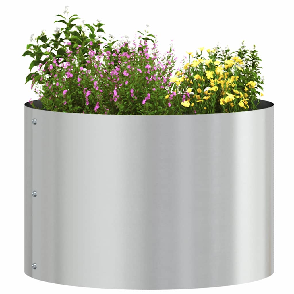Vaso da giardino 5 pcs Argento 30 x 30 x 20 cm Acciaio zincato