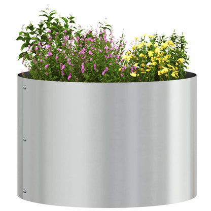 Vaso da giardino 5 pcs Argento 30 x 30 x 20 cm Acciaio zincato