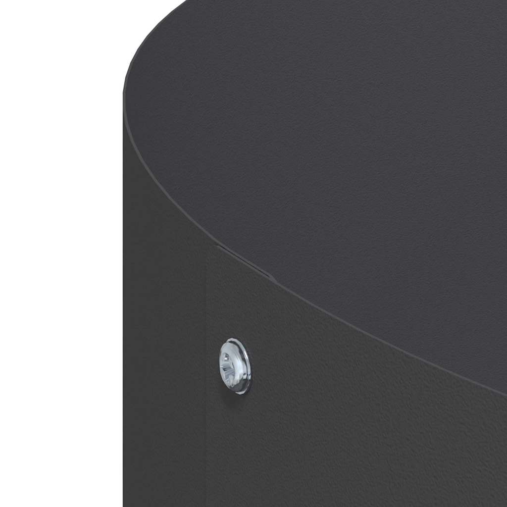 Vaso da giardino Nero 40 x 40 x 20 cm Acciaio laminato a freddo