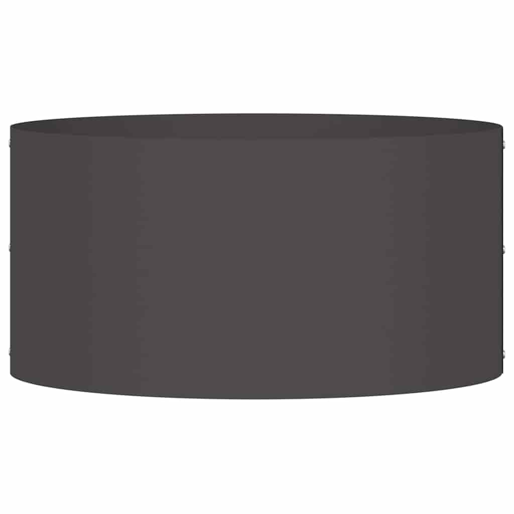 Vaso da giardino Nero 40 x 40 x 20 cm Acciaio laminato a freddo