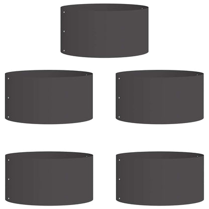Vaso da giardino 5 pcs Nero 40 x 40 x 20 cm