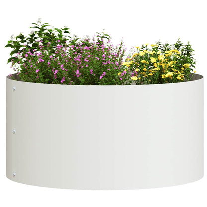 Vaso da giardino Bianco 40 x 40 x 20 cm Acciaio