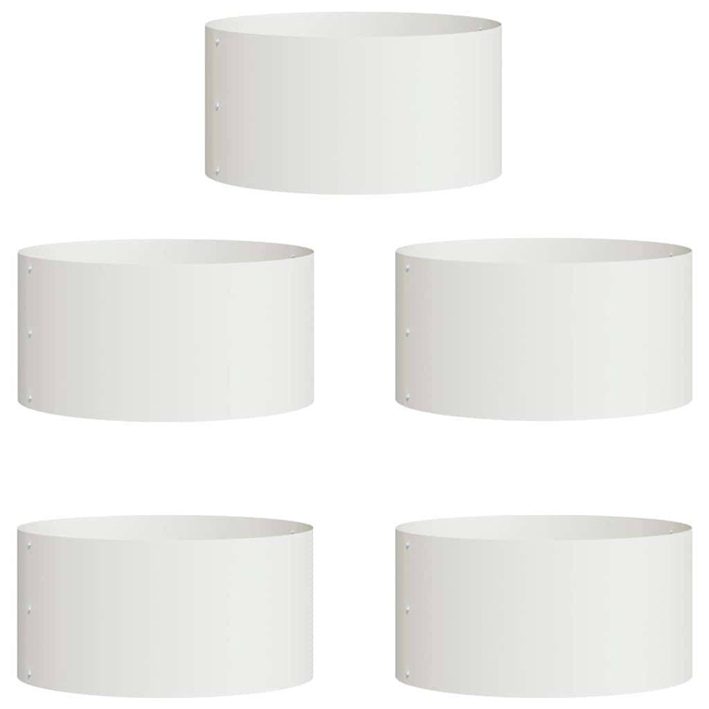 Vaso da giardino 5 pcs Bianco 40 x 40 x 20 cm