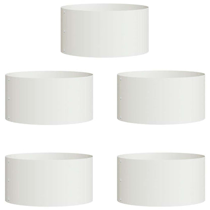 Vaso da giardino 5 pcs Bianco 40 x 40 x 20 cm