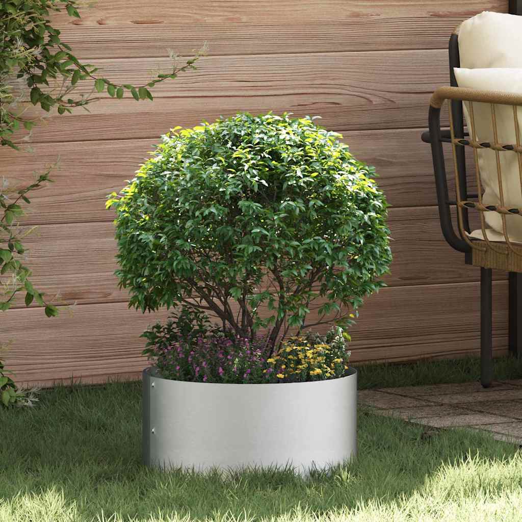 Vaso da giardino Argento 40 x 40 x 20 cm Acciaio zincato