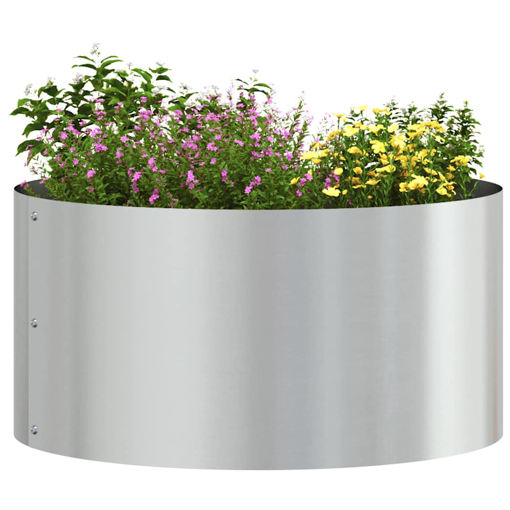 Vaso da giardino Argento 40 x 40 x 20 cm Acciaio zincato