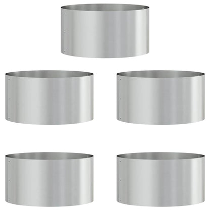 Anello per vaso 5 pcs Argento 40 x 40 x 20 cm Acciaio zincato