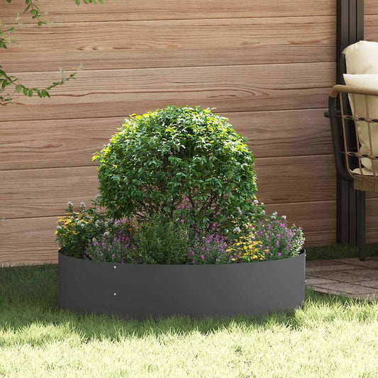 Vaso da giardino 5 pcs Nero 80 x 80 x 20 cm