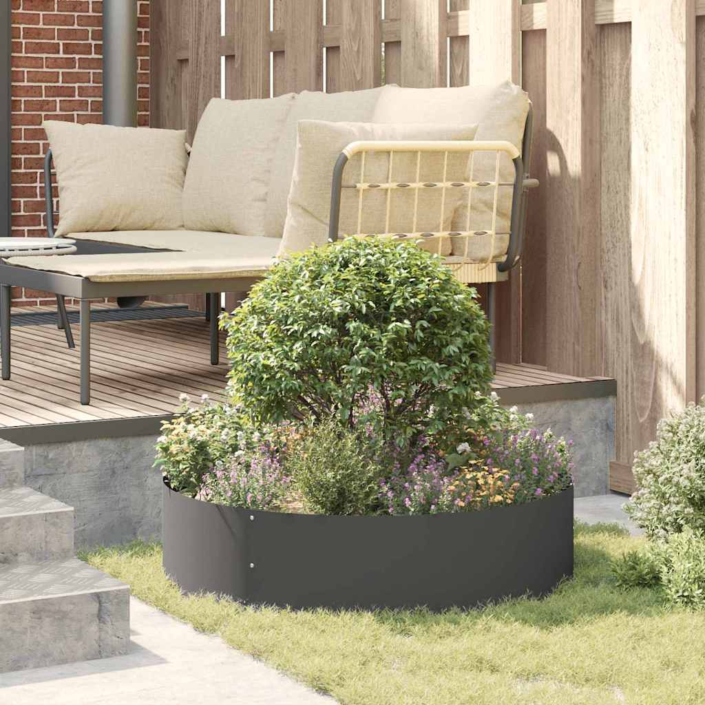 Vaso da giardino 5 pcs Nero 80 x 80 x 20 cm