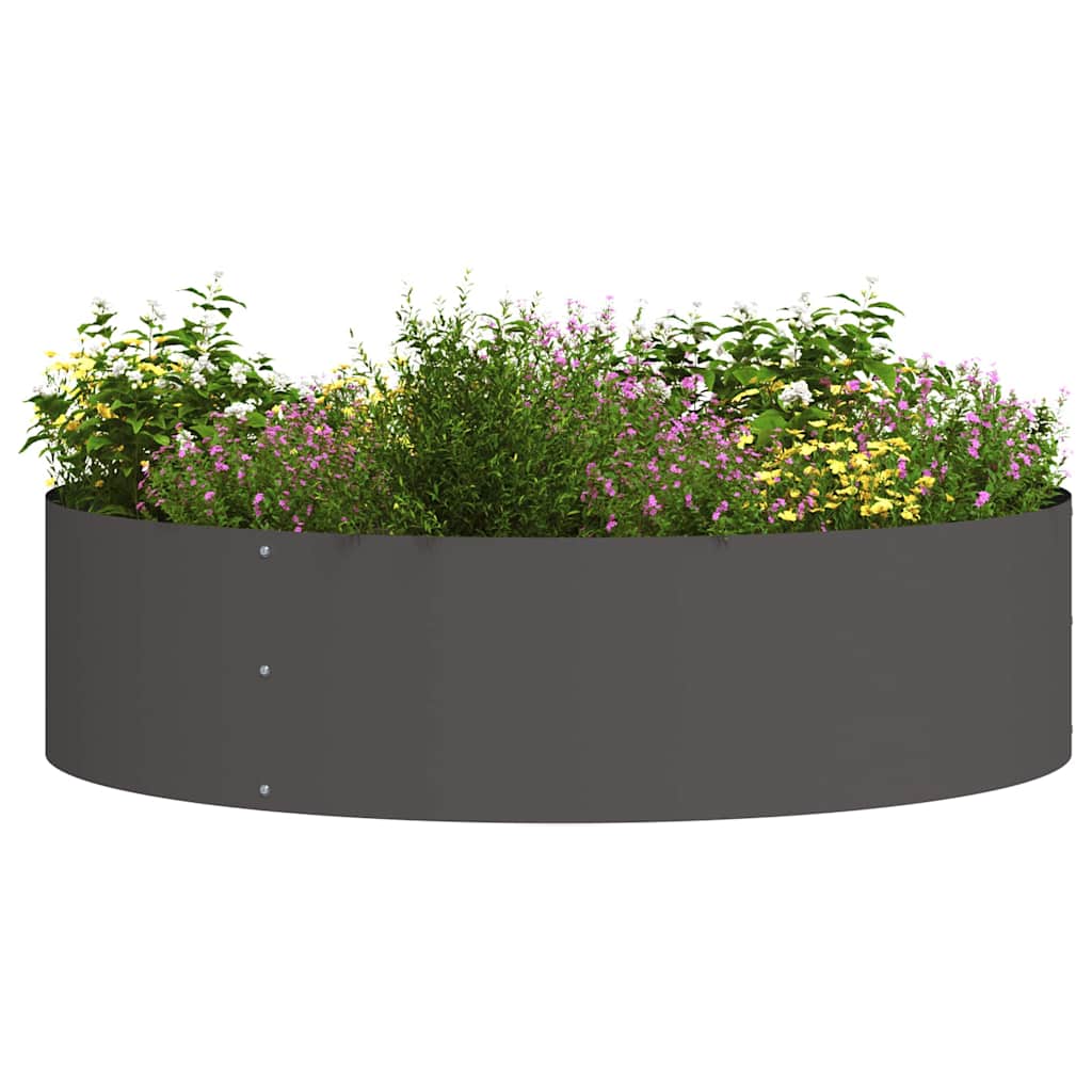 Vaso da giardino 5 pcs Nero 80 x 80 x 20 cm