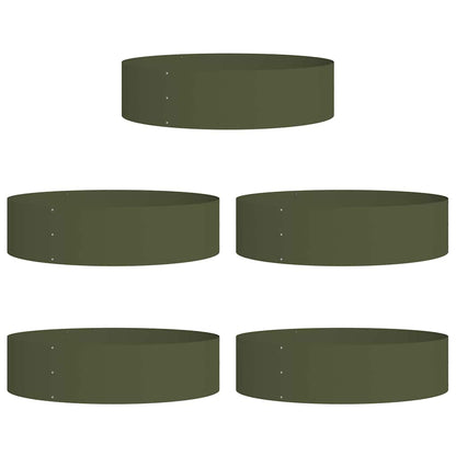 Vaso da giardino 5 pcs Verde oliva 80 x 80 x 20 cm