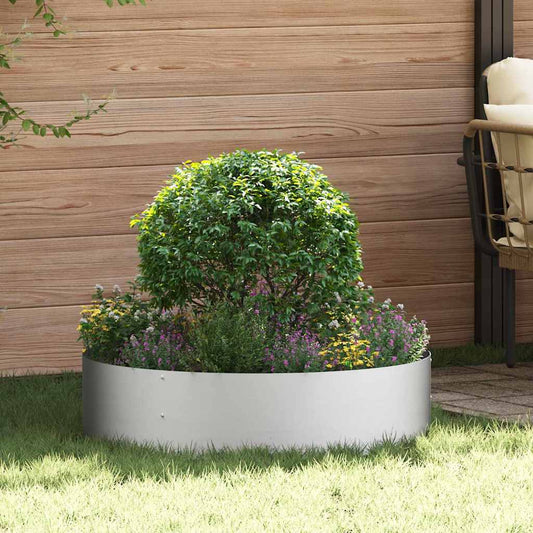 Vaso da giardino 5 pcs Argento 80 x 80 x 20 cm Acciaio zincato