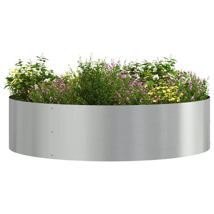 Vaso da giardino 5 pcs Argento 80 x 80 x 20 cm Acciaio zincato