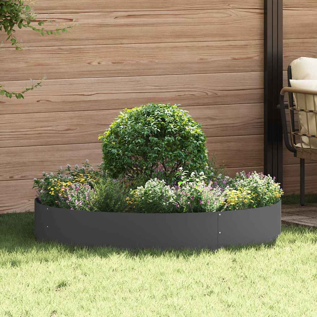 Vaso da giardino 5 pcs Nero 120 x 120 x 20 cm