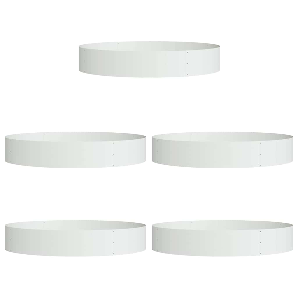 Vaso da giardino 5 pcs Bianco 120 x 120 x 20 cm