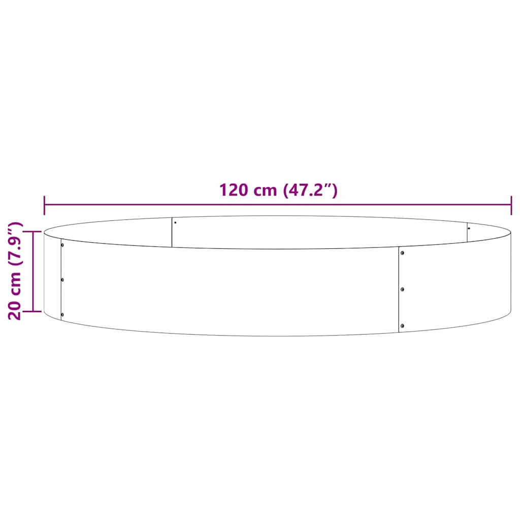 Anello per vaso Antracite 120 x 120 x 20 cm | homemem39