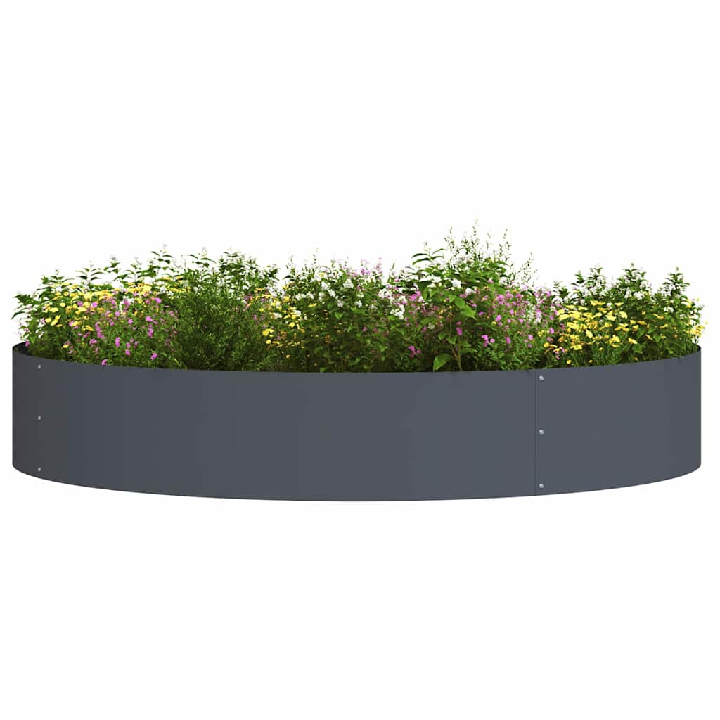 Vasi da giardino 5 pcs Antracite 120 x 120 x 20 cm Acciaio