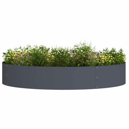 Vasi da giardino 5 pcs Antracite 120 x 120 x 20 cm Acciaio