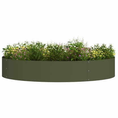 Vaso da giardino 5 pcs Verde oliva 120 x 120 x 20 cm