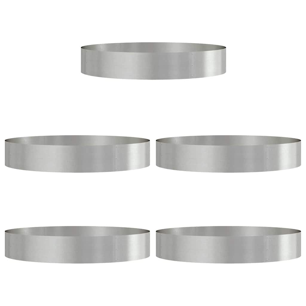 Vaso da giardino 5 pcs Argento 120 x 120 x 20 cm