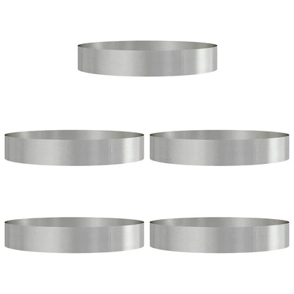 Vaso da giardino 5 pcs Argento 120 x 120 x 20 cm