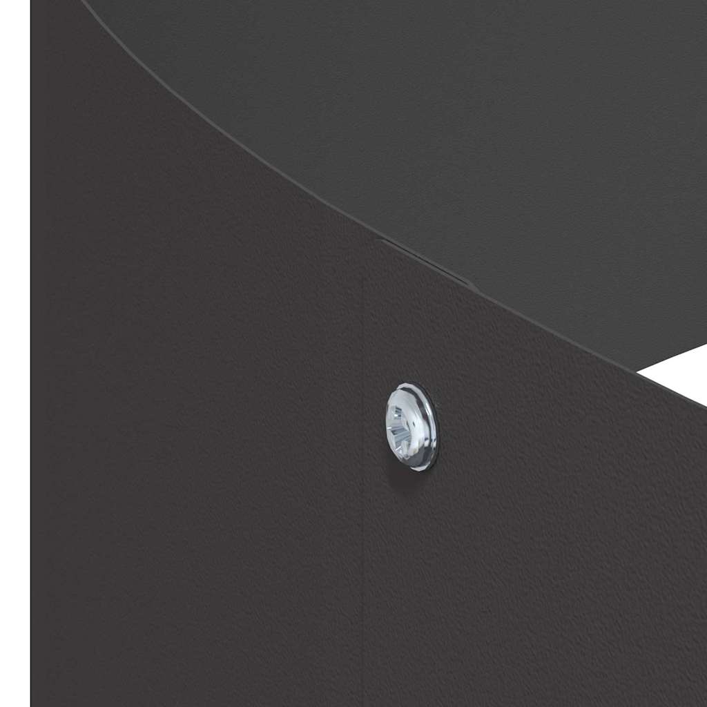 Vaso da giardino Nero 90 x 90 x 20 cm Acciaio laminato a freddo