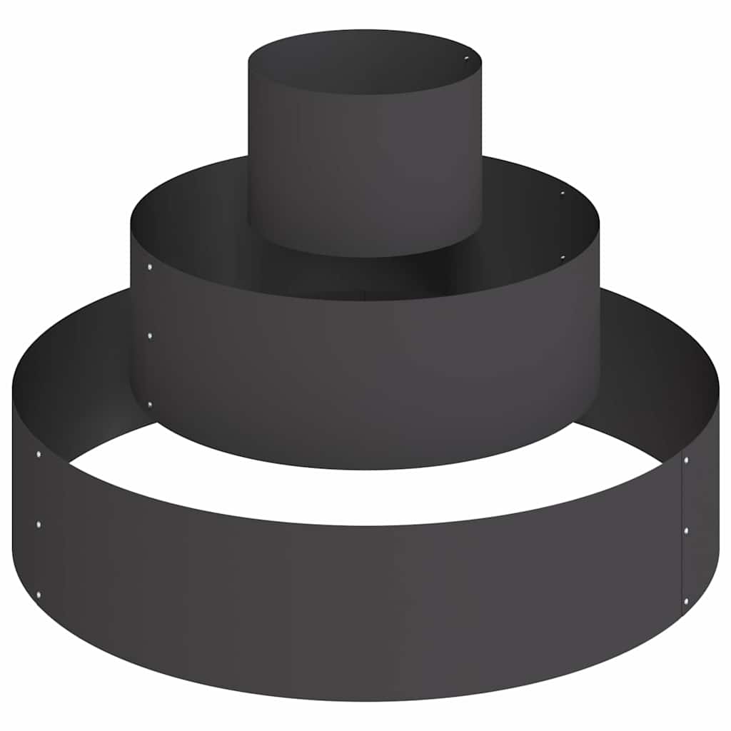 Vaso da giardino Nero 90 x 90 x 20 cm Acciaio laminato a freddo