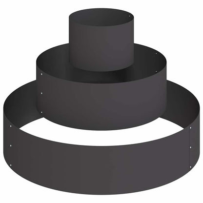 Vaso da giardino Nero 90 x 90 x 20 cm Acciaio laminato a freddo