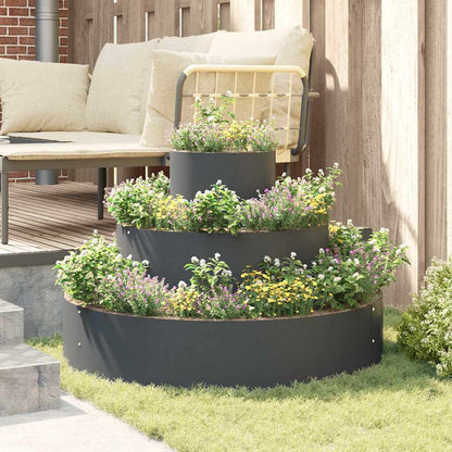 Vaso da giardino Antracite 90 x 90 x 20 cm | homemem39
