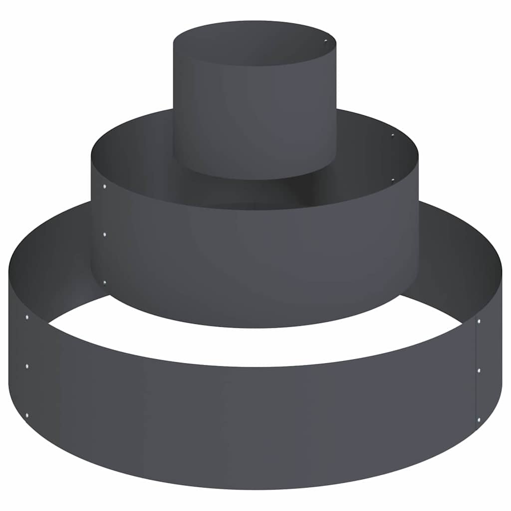 Vaso da giardino Antracite 90 x 90 x 20 cm | homemem39