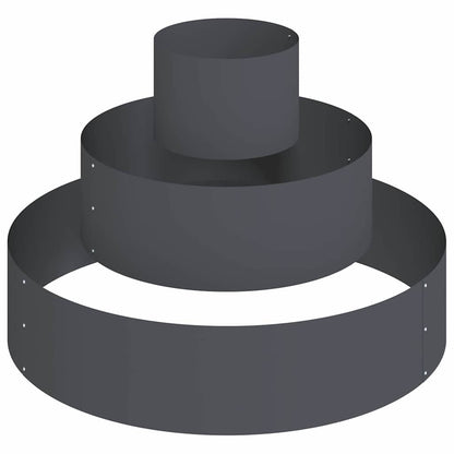 Vaso da giardino Antracite 90 x 90 x 20 cm | homemem39