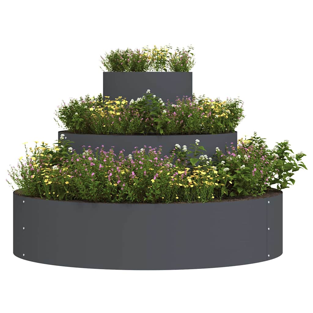 Vaso da giardino Antracite 90 x 90 x 20 cm | homemem39